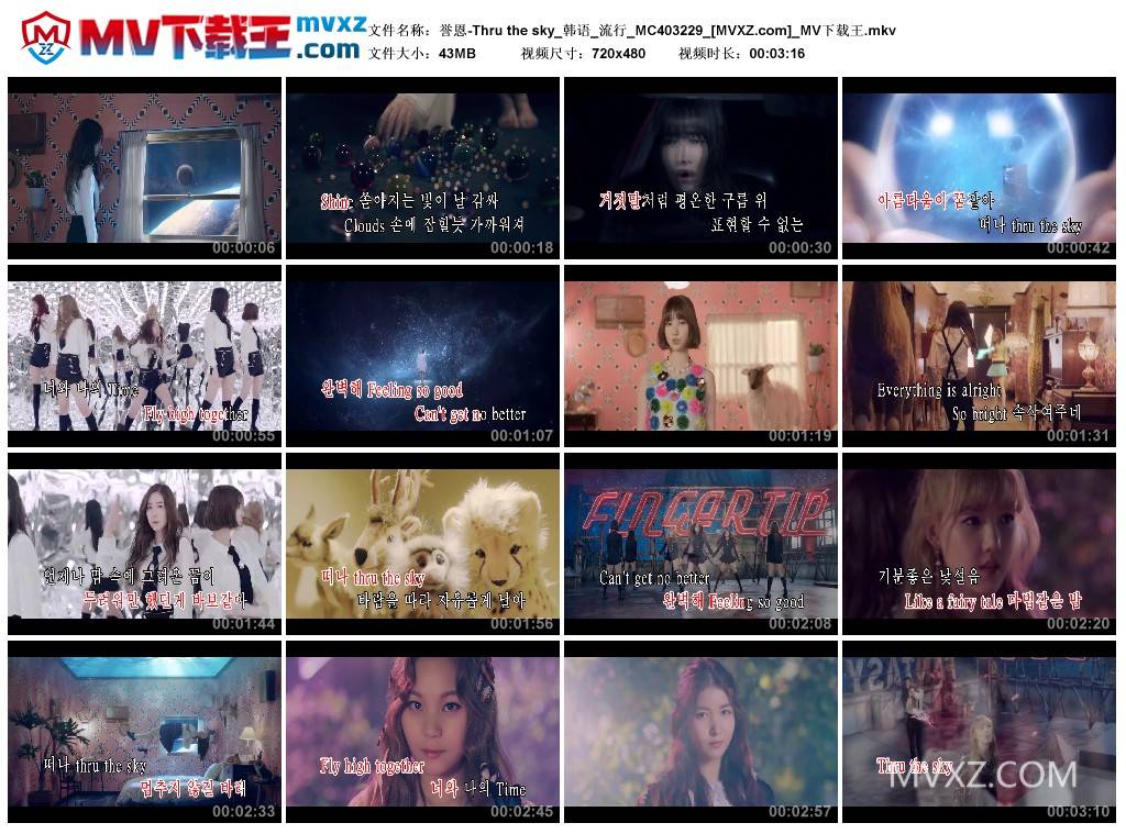 誉恩-Thru the sky_韩语_流行_MC403229